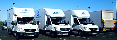 Fleet of Luton vans used for Brighton removals